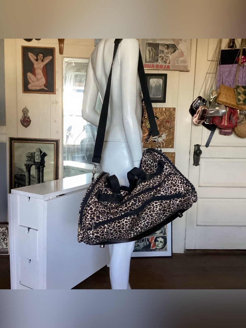 Leopard Print Weekender Duffel Bag from Alfagear